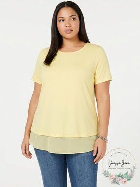 I.n.c. Plus Size Short-Sleeve V-Neck Tunic, Size 2X